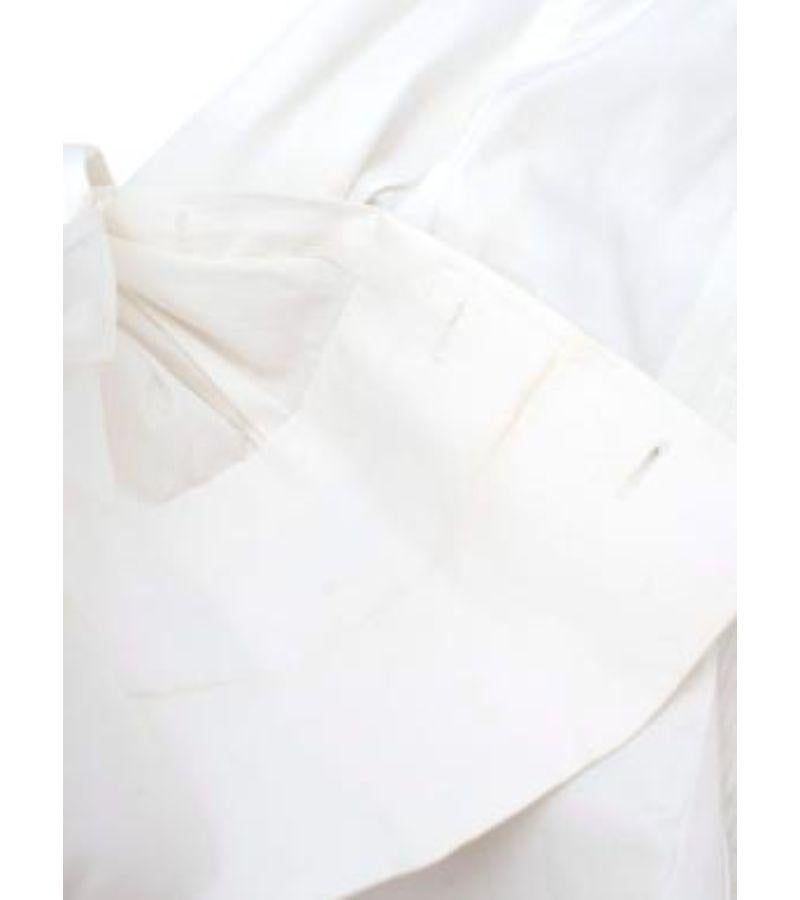 Tom Ford White Cotton Pleated Tuxedo Shirt For Sale 3