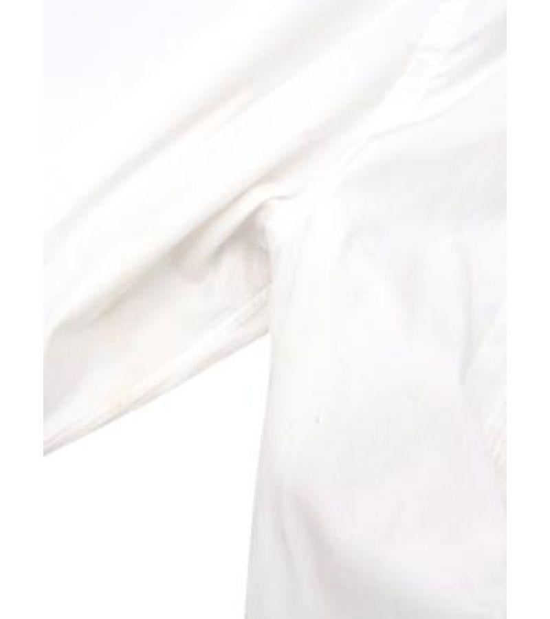 Tom Ford White Cotton Pleated Tuxedo Shirt For Sale 4