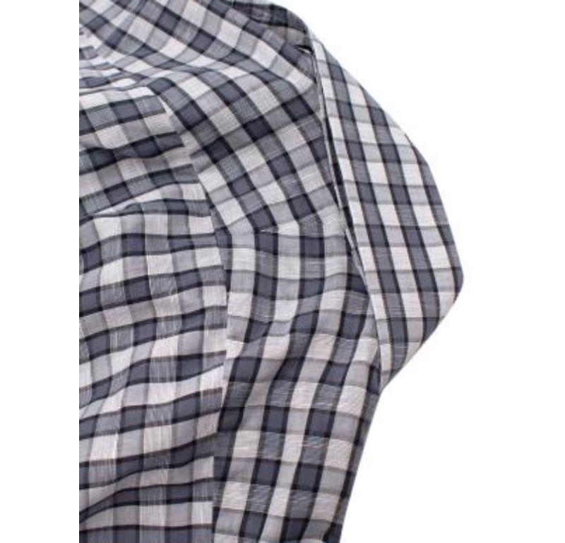 Tom Ford White, Grey and Navy Checkered Shirt For Sale 1