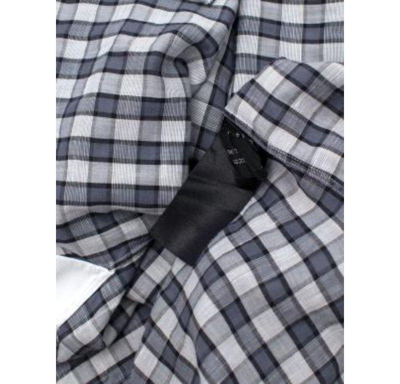 Tom Ford White, Grey and Navy Checkered Shirt For Sale 4