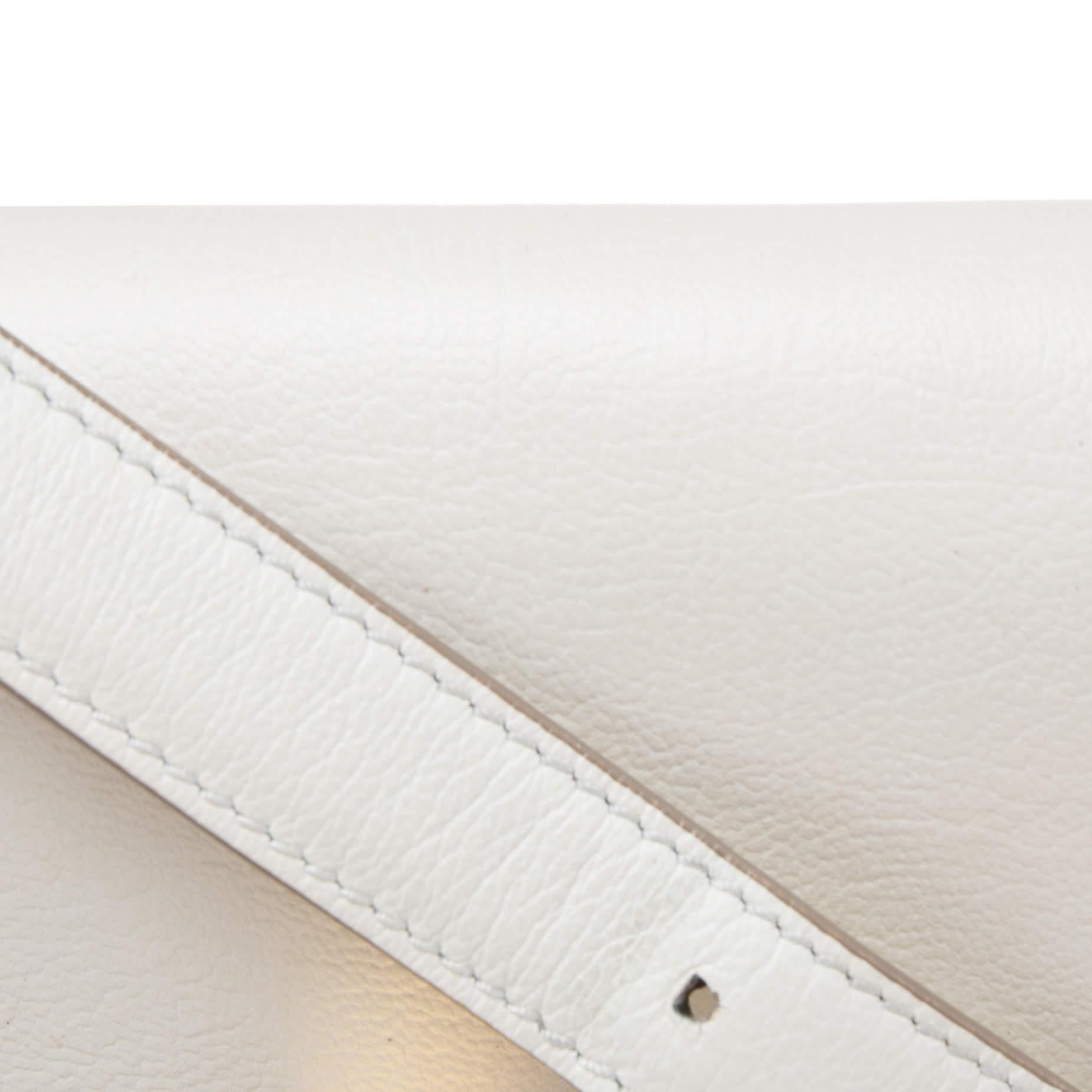 Tom Ford White Leather Large Natalia Shoulder Bag 2