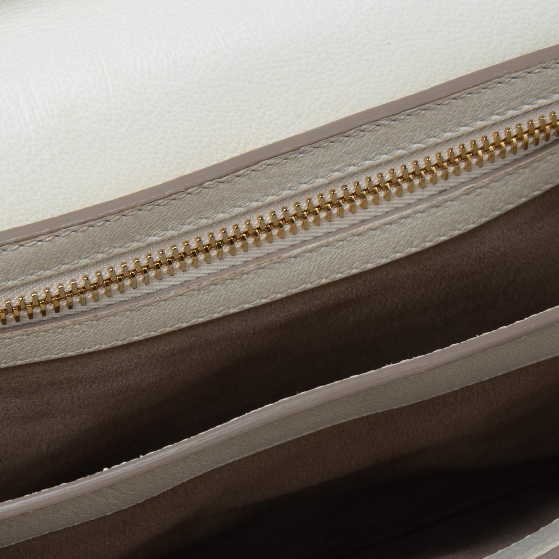 Tom Ford White Leather Large Natalia Shoulder Bag 4
