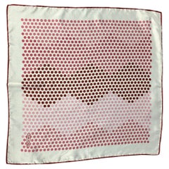 TOM FORD White Red Polka Dot Silk Pocket Square