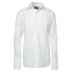 Tom Ford White Textured Cotton Shirt M