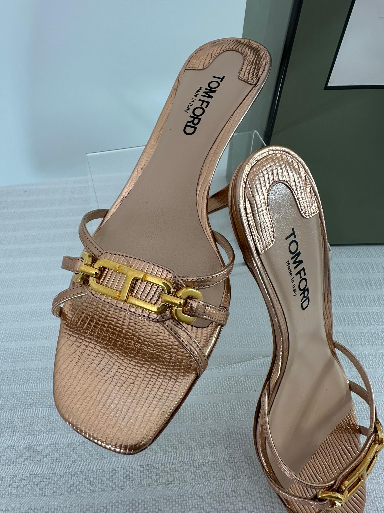 Marrone Tom Ford Whitney 55 Oro in vendita