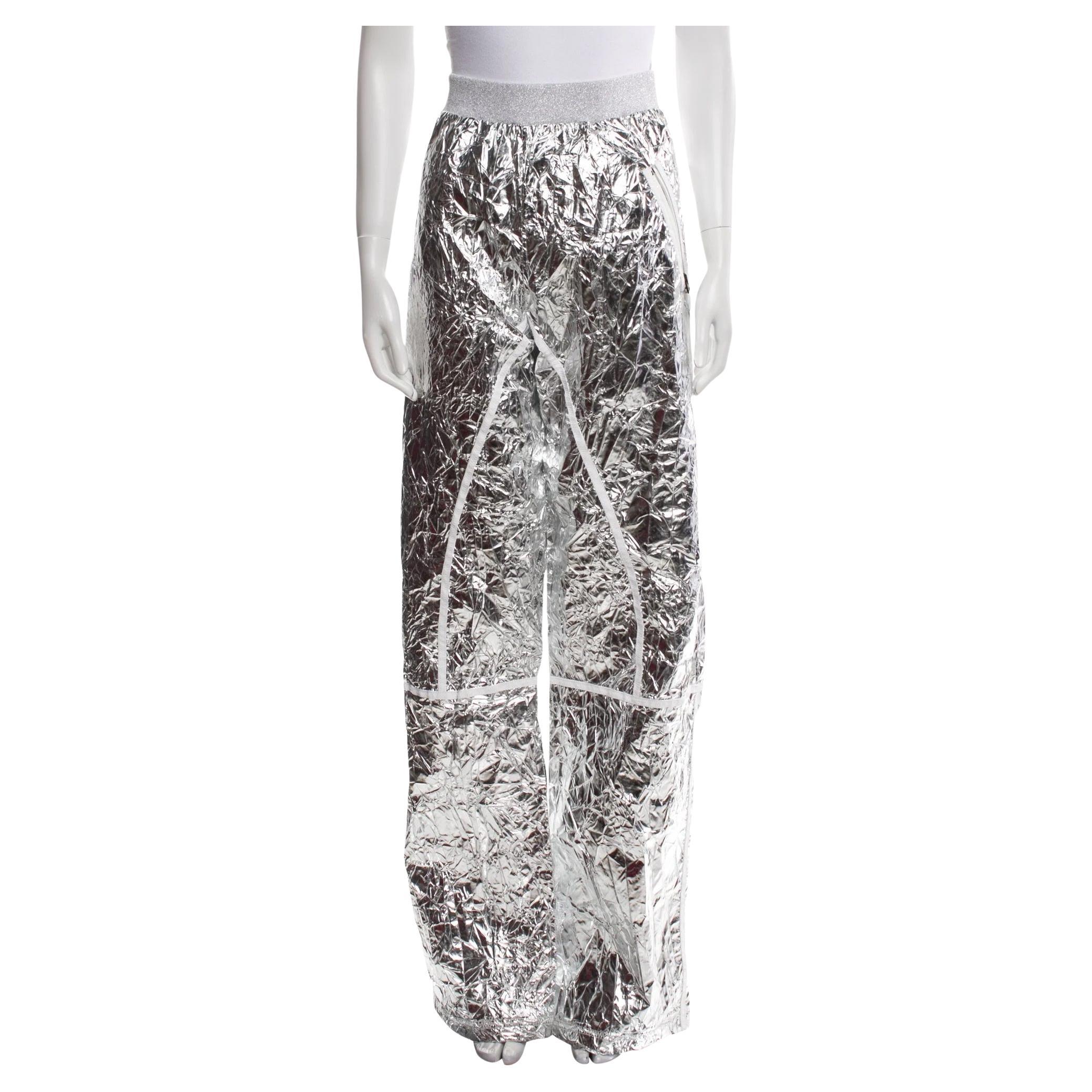 Tom Ford Pantalon large en métal argenté