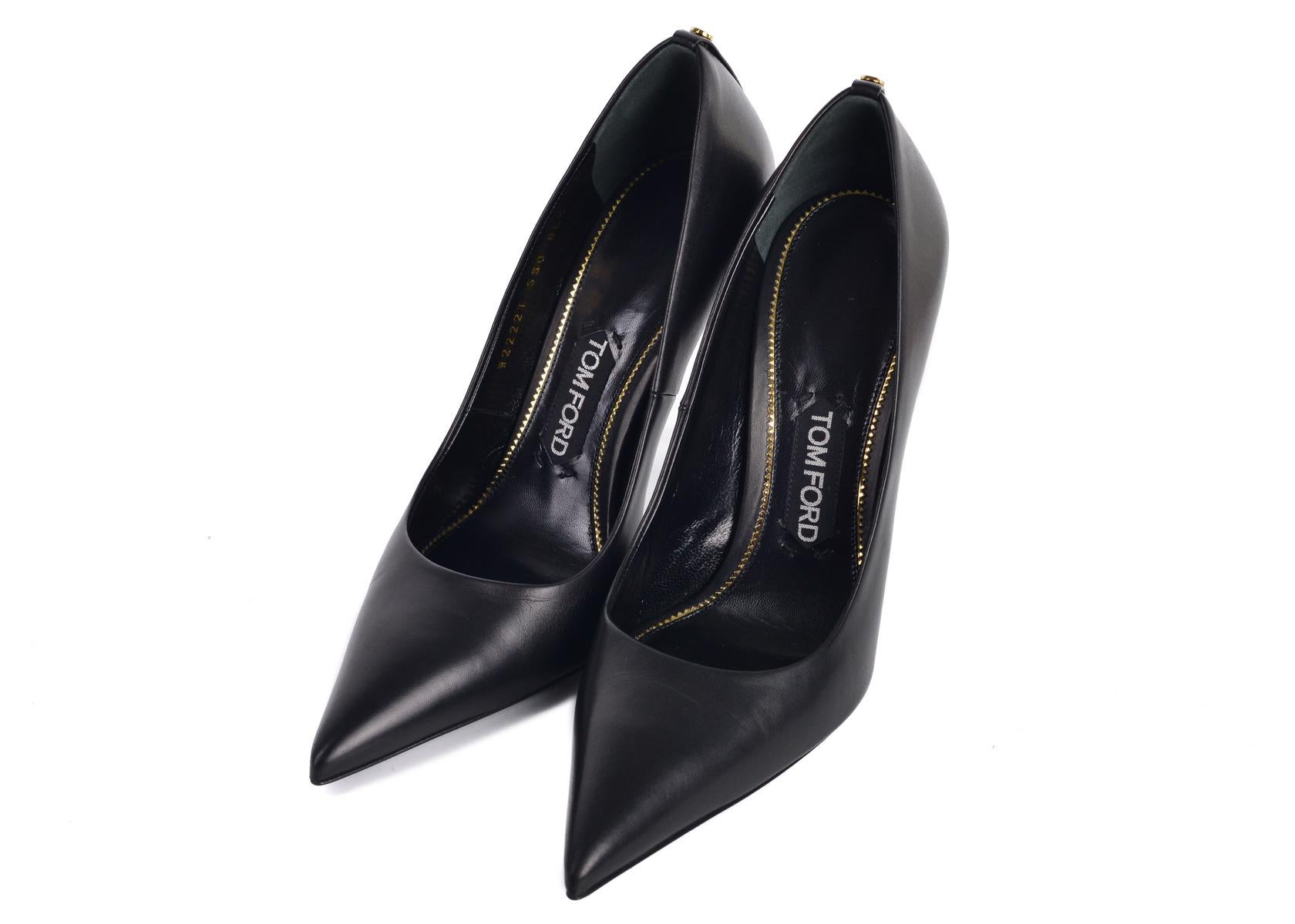 Women's Tom Ford Womens Black Classic Leather Pumps For Sale