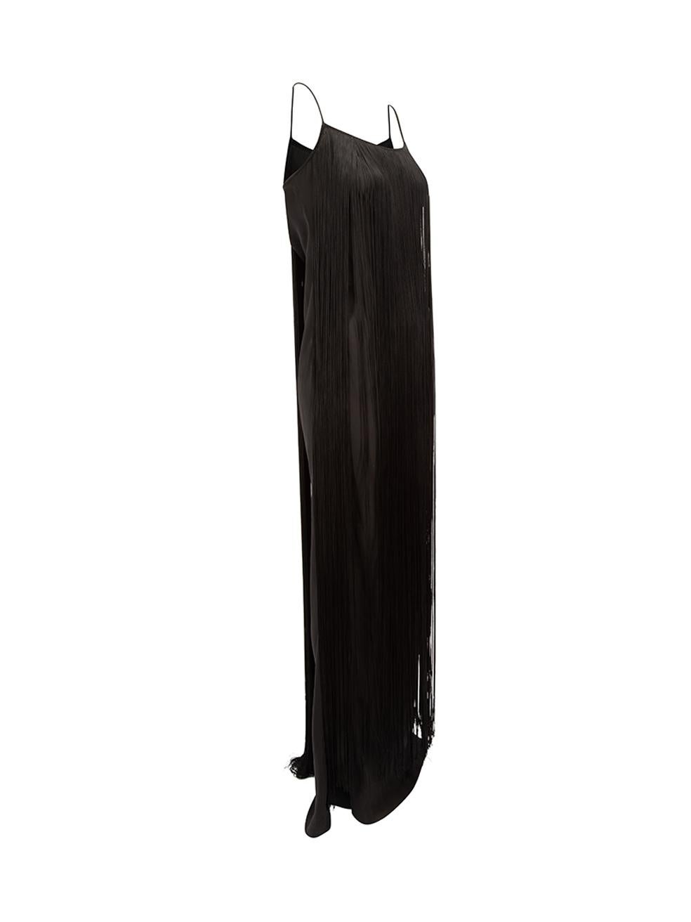 CONDITION is Very good. Hardly any visible wear to dress is evident. There ae a few loose threads on this used Tom Ford designer resale item. 



Details


Black

Silk

Maxi dress

Fringed accent

Round neckline

Side zip closure with hook and