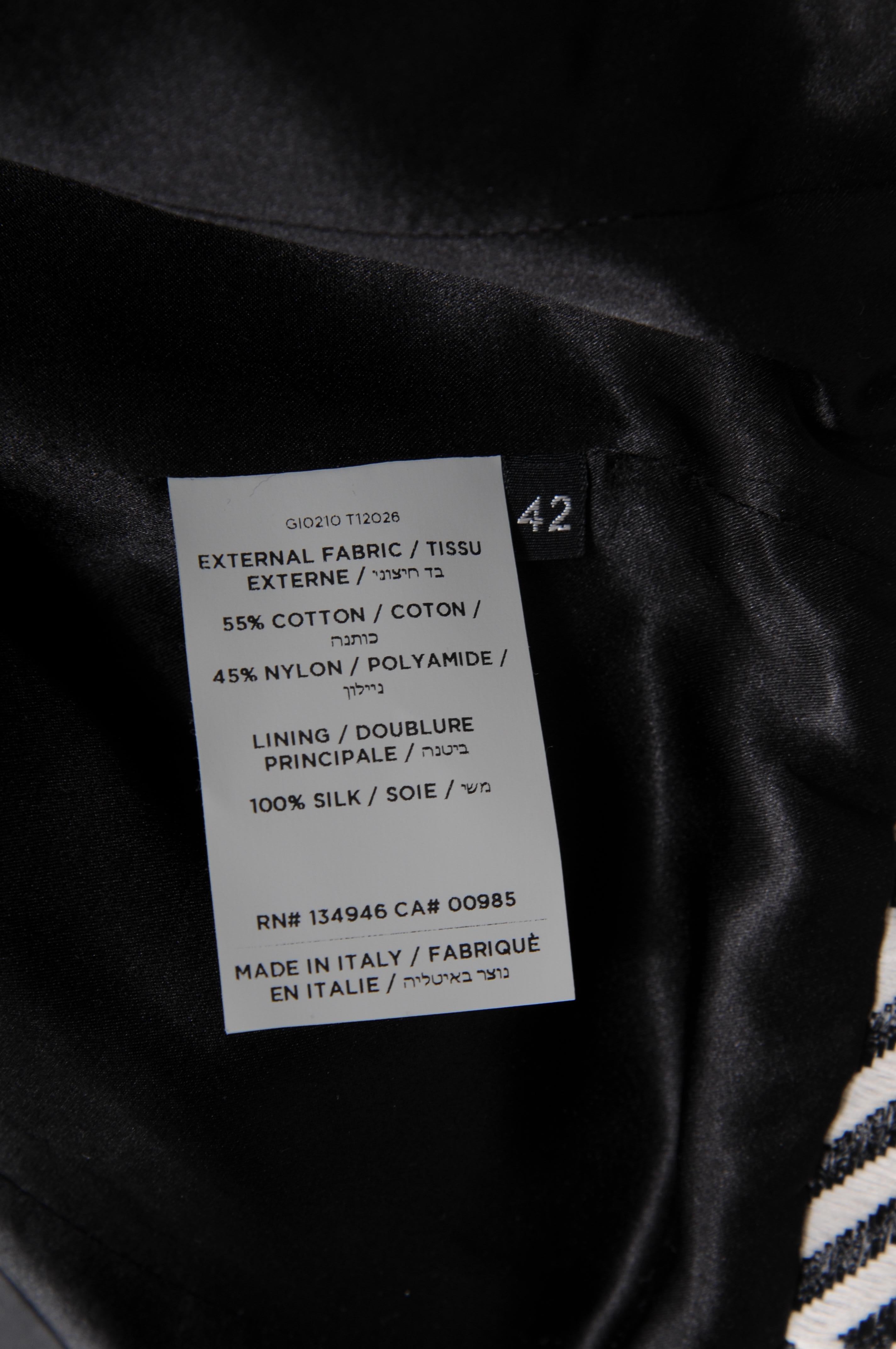 Tom Ford Donna Giacca a spina di pesce IT 42 Nero Bianco Nylon Cotone Miscela Coates in vendita 2