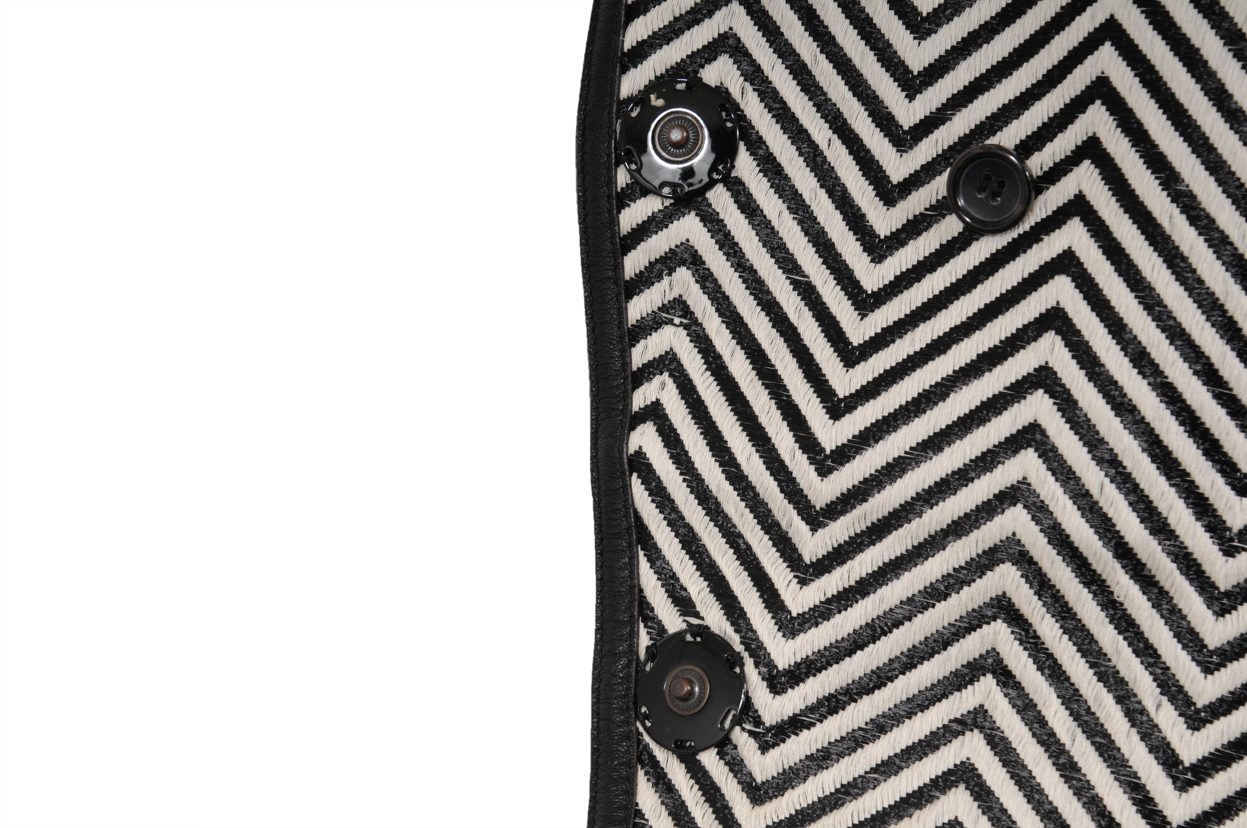 Tom Ford Donna Giacca a spina di pesce IT 42 Nero Bianco Nylon Cotone Miscela Coates in vendita 4