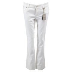 Jeans a gamba tesa bianchi da donna Tom Ford