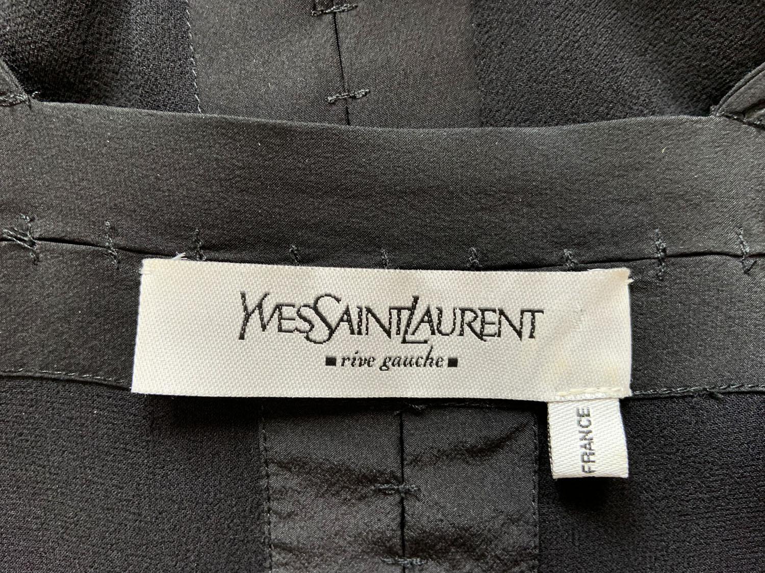 Tom Ford x Yves Saint Laurent FW 2002 Ribbon Lace-Up Blouse + Lace Skirt  Fr. 38 For Sale 4