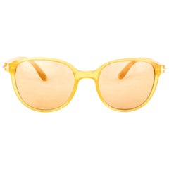 Lunettes de soleil 'Spencer' Tom Ford en acétate jaune, lentille jaune