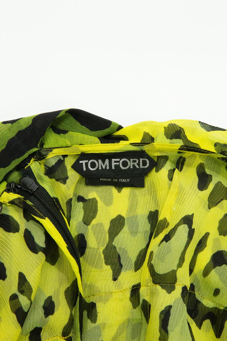 Tom Ford Yellow and Green Leopard Print Dress For Sale at 1stDibs | green  leopard dress, yellow leopard print dress, tom ford stockings