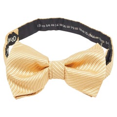 Papillon in seta a righe gialle di Tom Ford