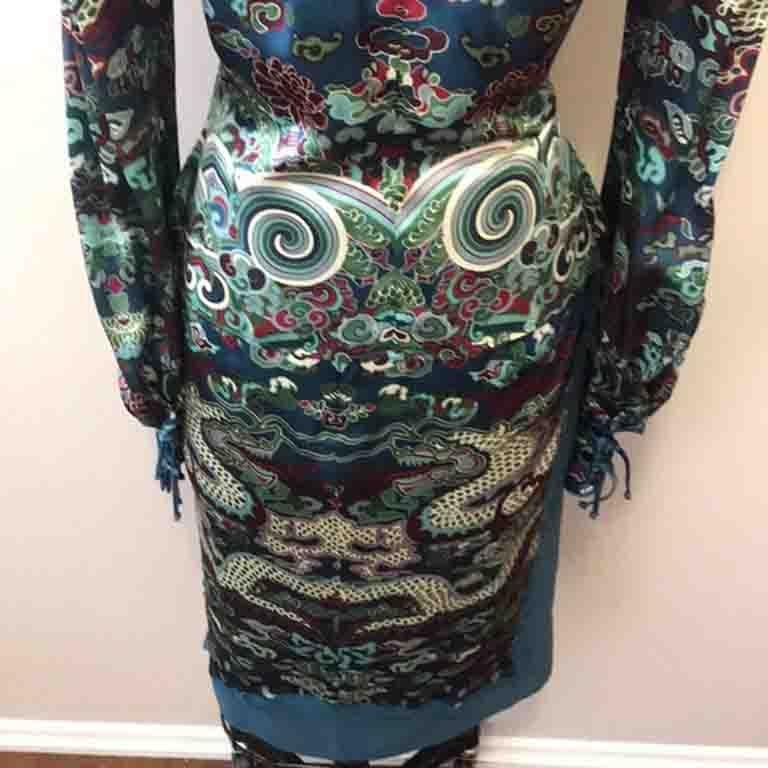 Women's Tom Ford Yves Saint Laurent Chinese Dragon Dress For Sale