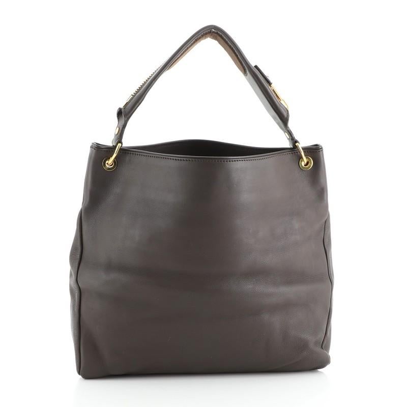 Tom Ford Zipper Strap Hobo Leather In Good Condition In NY, NY