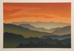 San Fernando Valley Sunset I Modern Etching w/ Aquatint by Tom Salvatore Fricano