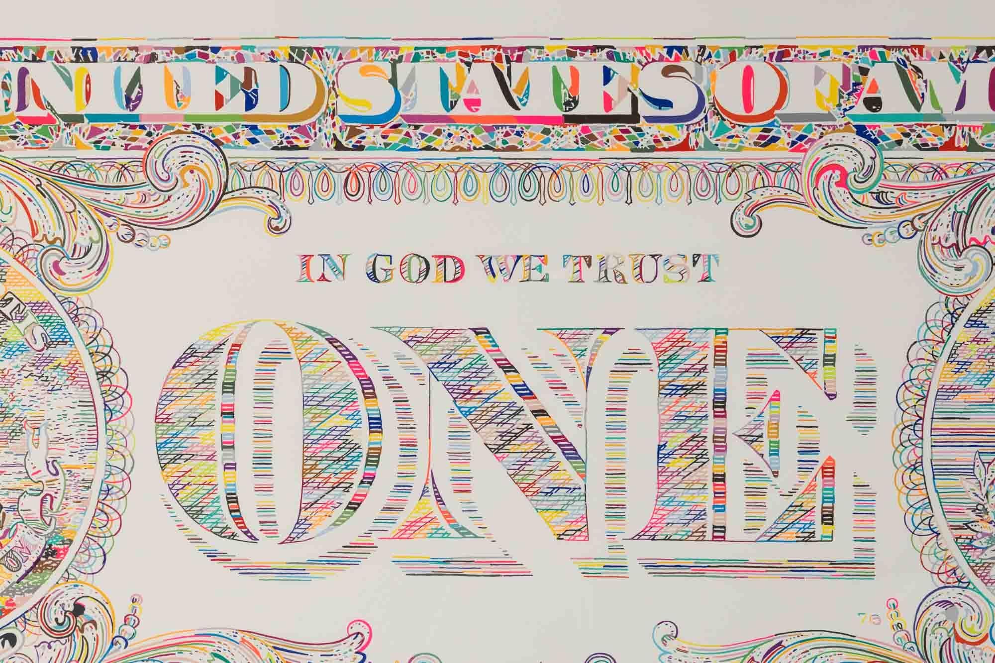 Untitled (dollar bill back) For Sale 3