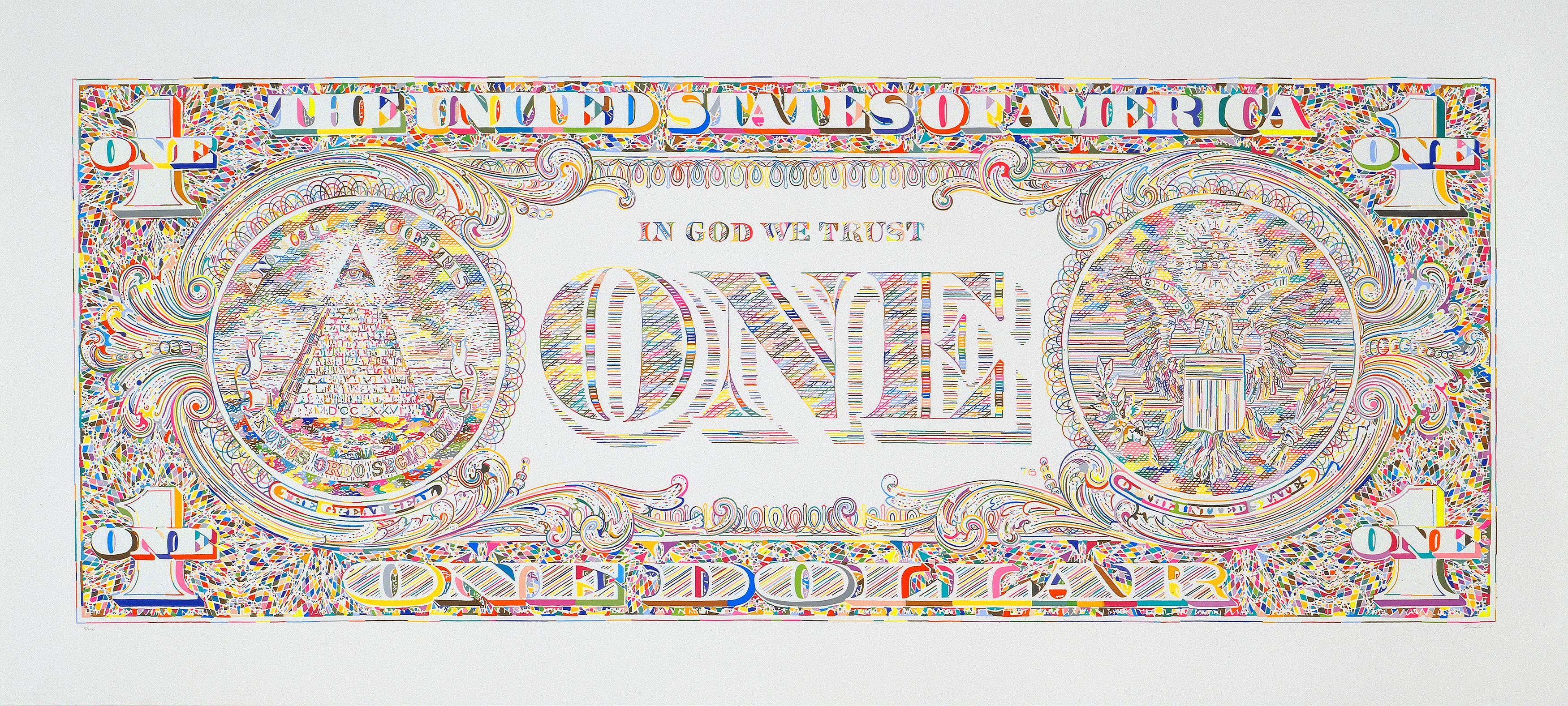 Tom Friedman Print - Untitled (dollar print, back)