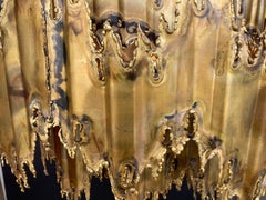 Tom Greene Brass Brutalist Chandelier by Feldman