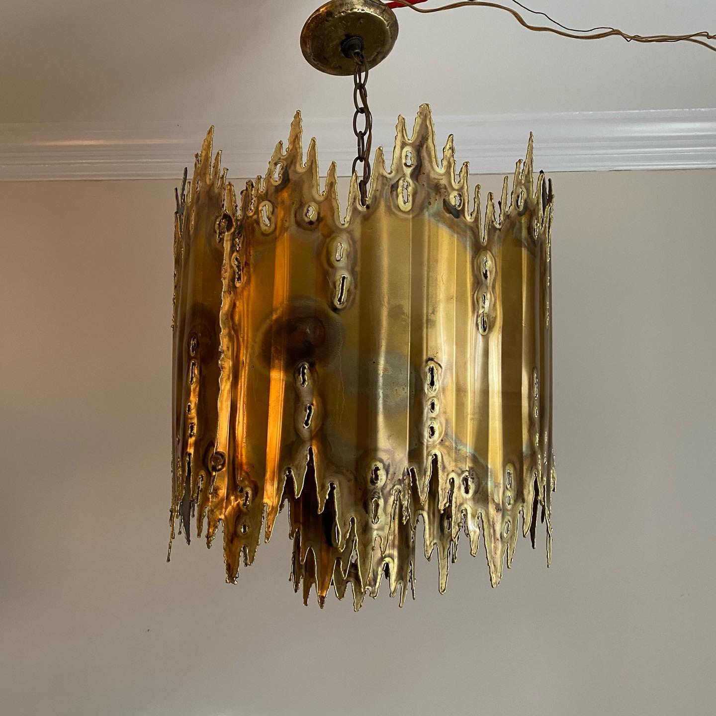 Lampadario in ottone Tom Greene & Greene di Feldman In condizioni buone in vendita a Raleigh, NC
