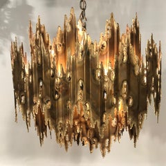 Tom Greene Brutalist Torch Cut Chandelier