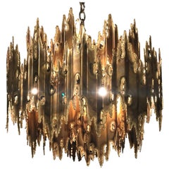 Tom Greene Brutalist Torch Cut Chandelier