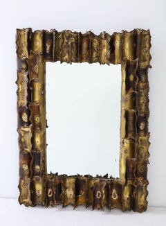 Tom Greene Custom Made Brutalist Mirror