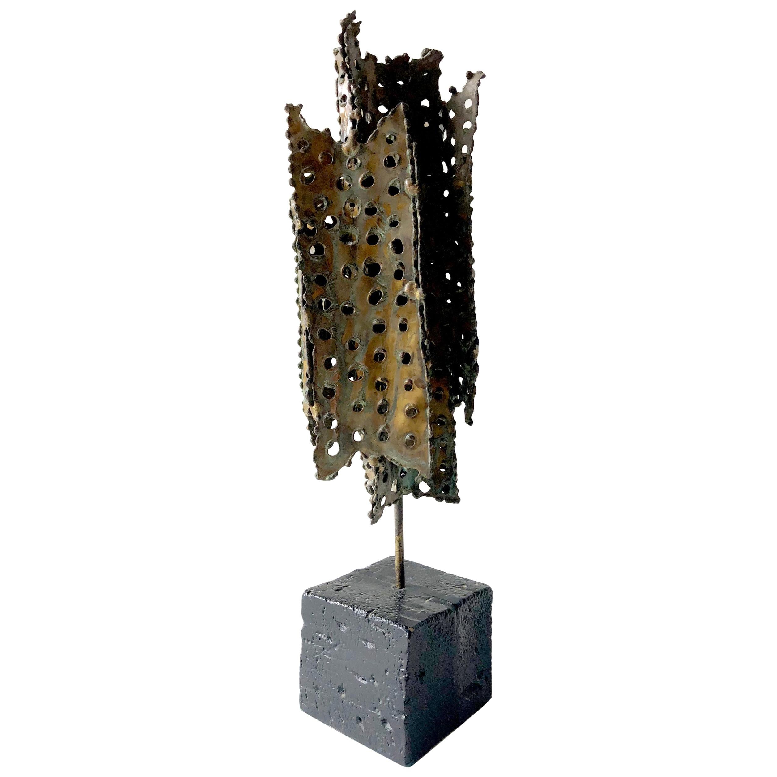 Tom Greene Perforated Metal Mid Century Modernist Sculpture