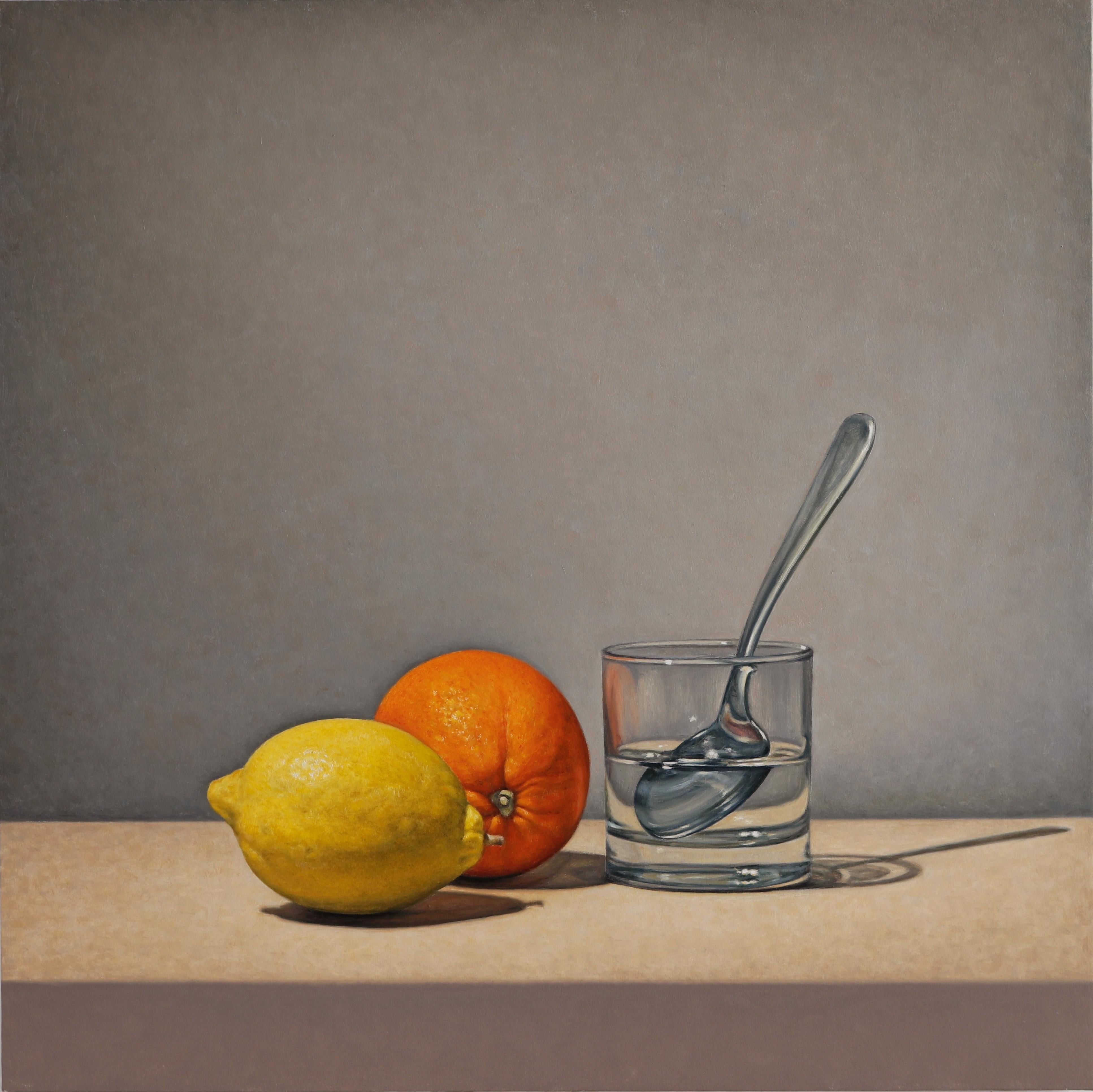 Tom Gregg Still-Life Painting - Fruit and Spoon