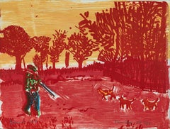 3 Cani. Una litografia monoprinted firmata da Tom Hammick
