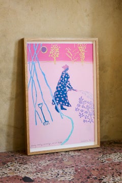 Riego matinal -- Aguafuerte, Aguatinta, Grabado, Arte de Tom Hammick