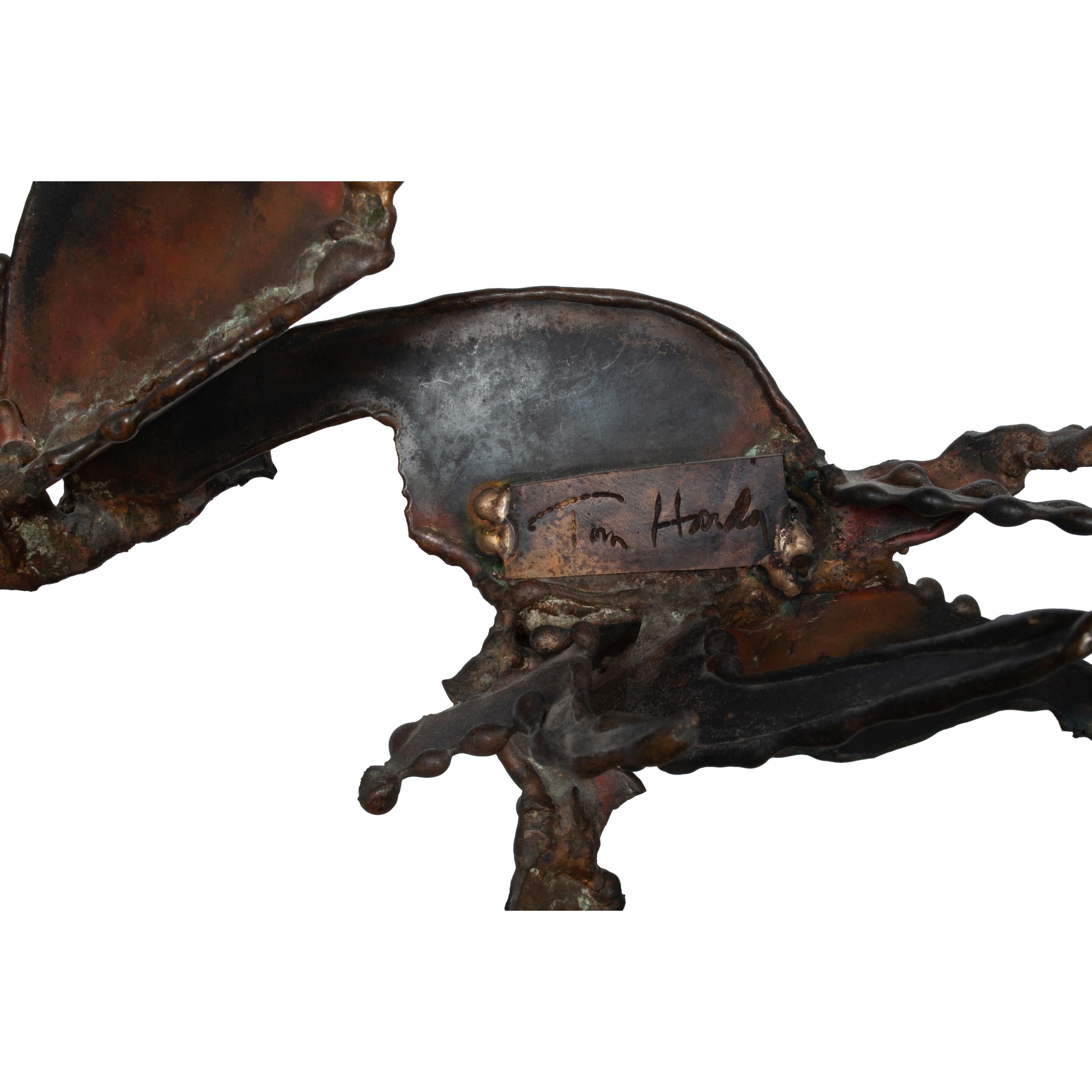 A good & large constructivist bronze by one of Oregon's most celebrated 20th century artists, Tom Hardy (1921-2016).
Hardy was an accomplished sculptor, painter & print-maker. This bronze exemplifies his work, the bronze depicts a highly stylized