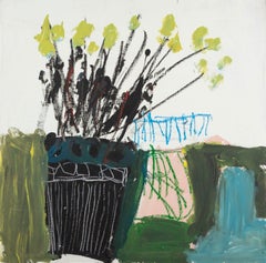 Green Flower Painting by Tom Harford Thompson, 2023
