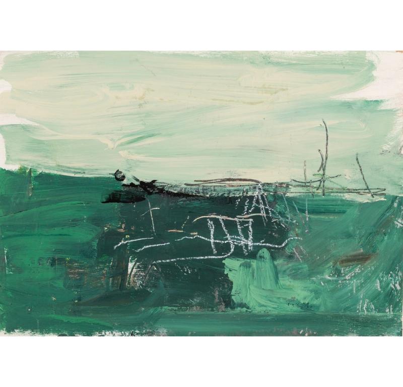 Green Seascape, Oil on Panel Painting by Tom Harford Thompson B. 1964, 2022

Additional information:
Medium: Oil on panel
Dimensions: 20 x 30 cm
7 7/8 x 11 3/4 in
Signed with artist stamp and dated verso

Tom Harford Thompson was born in Amersham in