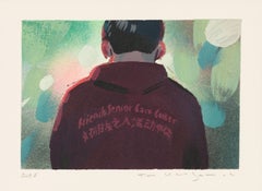 "Chinatown I" Illustrative Miniature Painting of Lone Figure