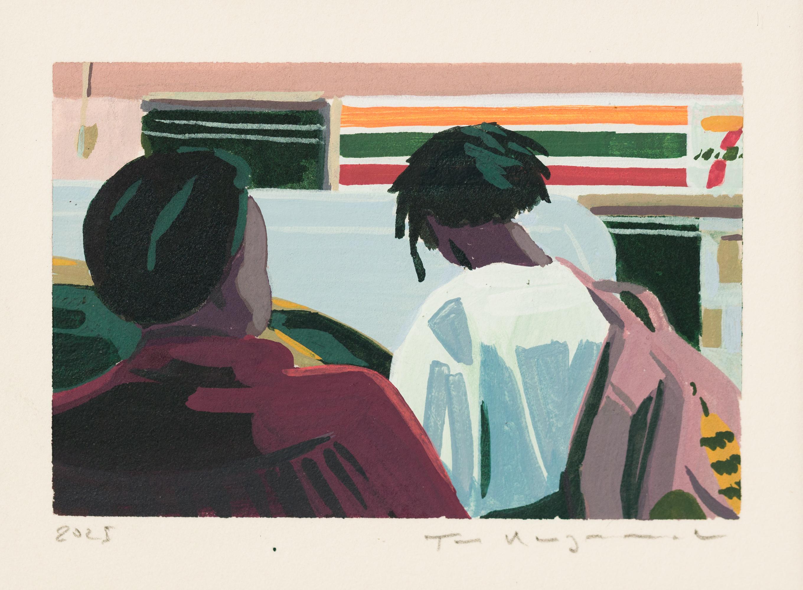 "Seven Eleven" Figures in City Scene