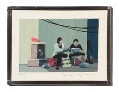 "La entrega" Figuras en escena de ciudad en pintura en miniatura de Tom Haugomat