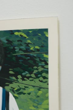 "The Kiss" Romantic Moment Captured In Acrylic on Paper by Tom Haugomat