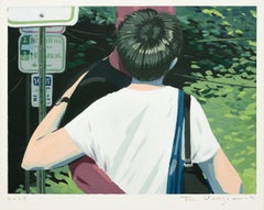 "The Kiss" Romantic Moment Captured In Acrylic on Paper by Tom Haugomat