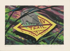 "Trolley Trail" Illustrative Landscape in Three Parts by Tom Haugomat