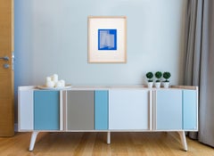Moiré Azur Blue (Abstract painting)
