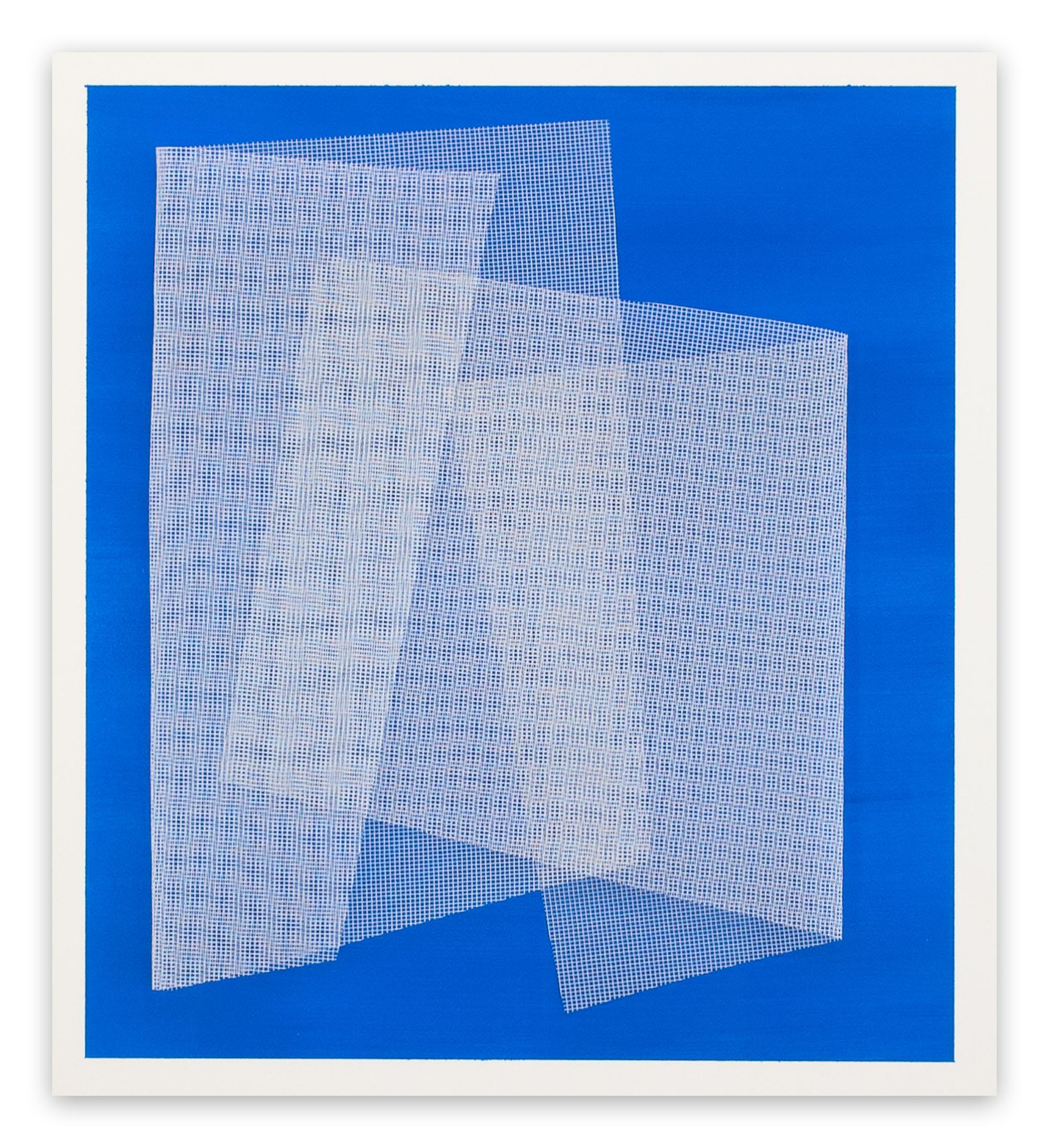 Azurblaues Paar (Abstraktes Gemälde) (Grau), Abstract Painting, von Tom Henderson