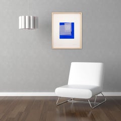 Moiré Cobalt Blue (Abstract painting)