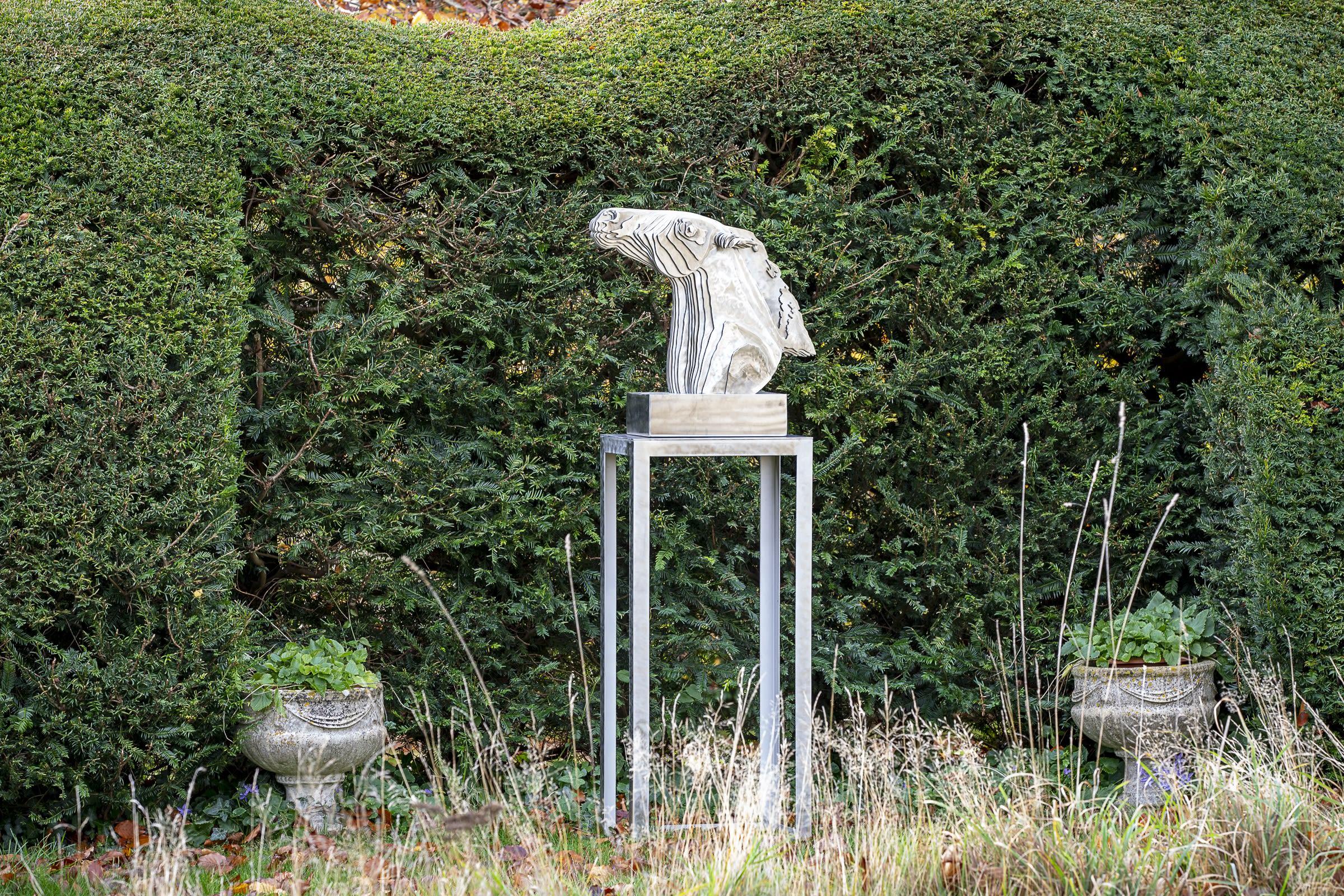 REARING HORSE II by Tom Hiscocks - horse sculpture stainless steel For Sale 7