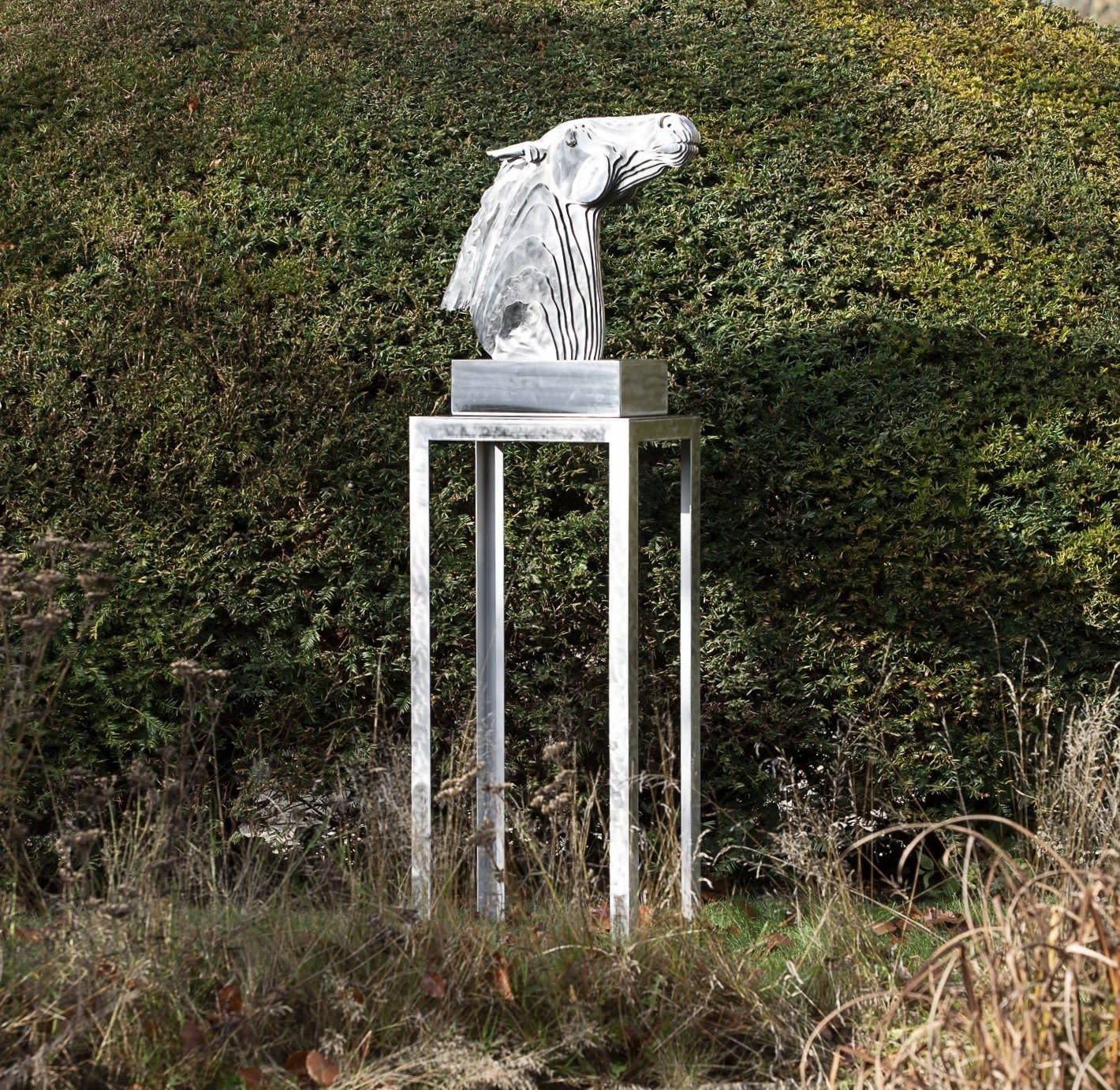 REARING HORSE II by Tom Hiscocks - horse sculpture stainless steel For Sale 8
