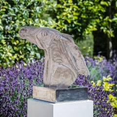 REARING HORSE II by Tom Hiscocks - escultura caballo acero inoxidable