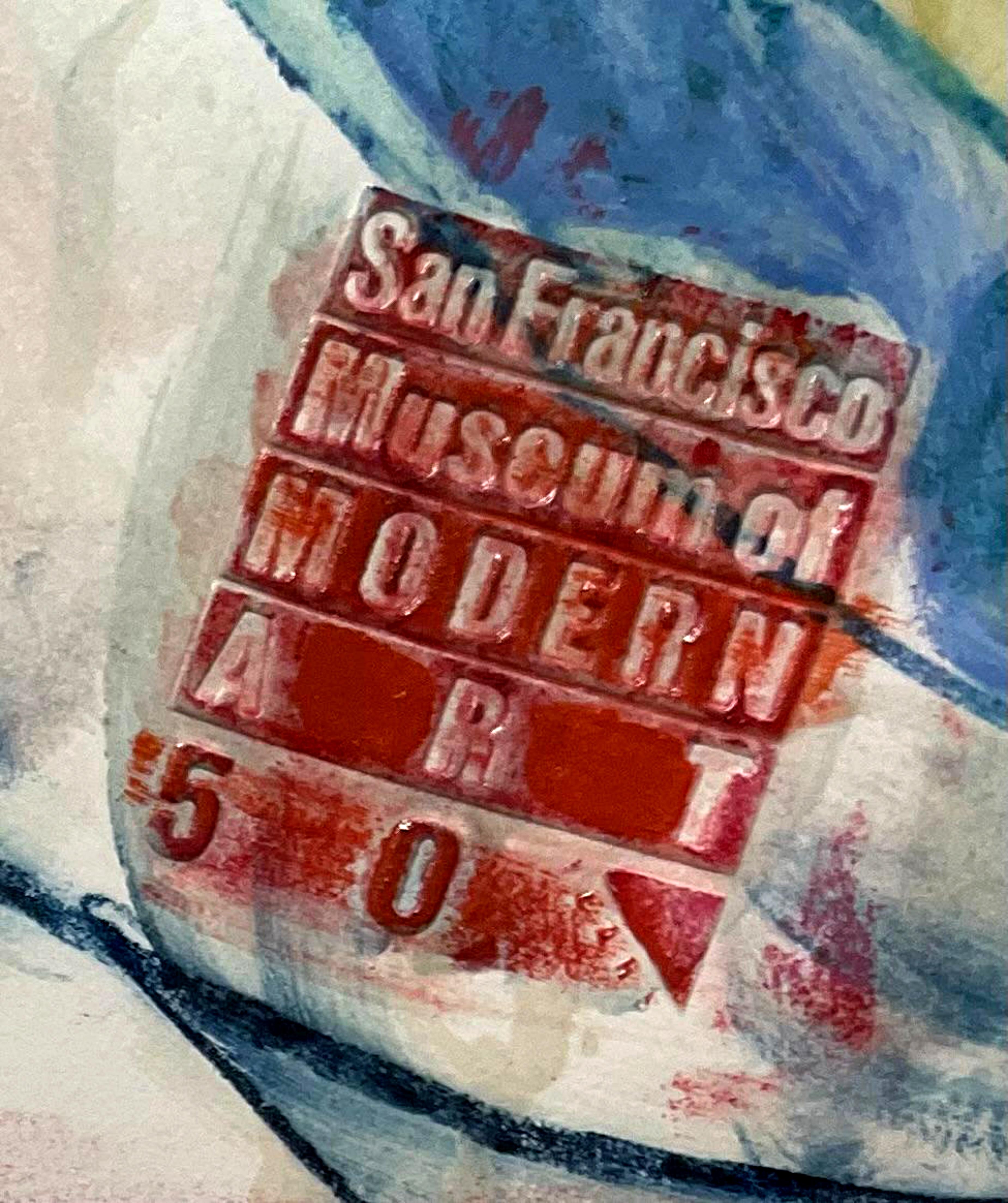 Artistas en el punto de mira cuadro único firmado, Museo de Arte Moderno de San Francisco, Enmarcado en venta 4
