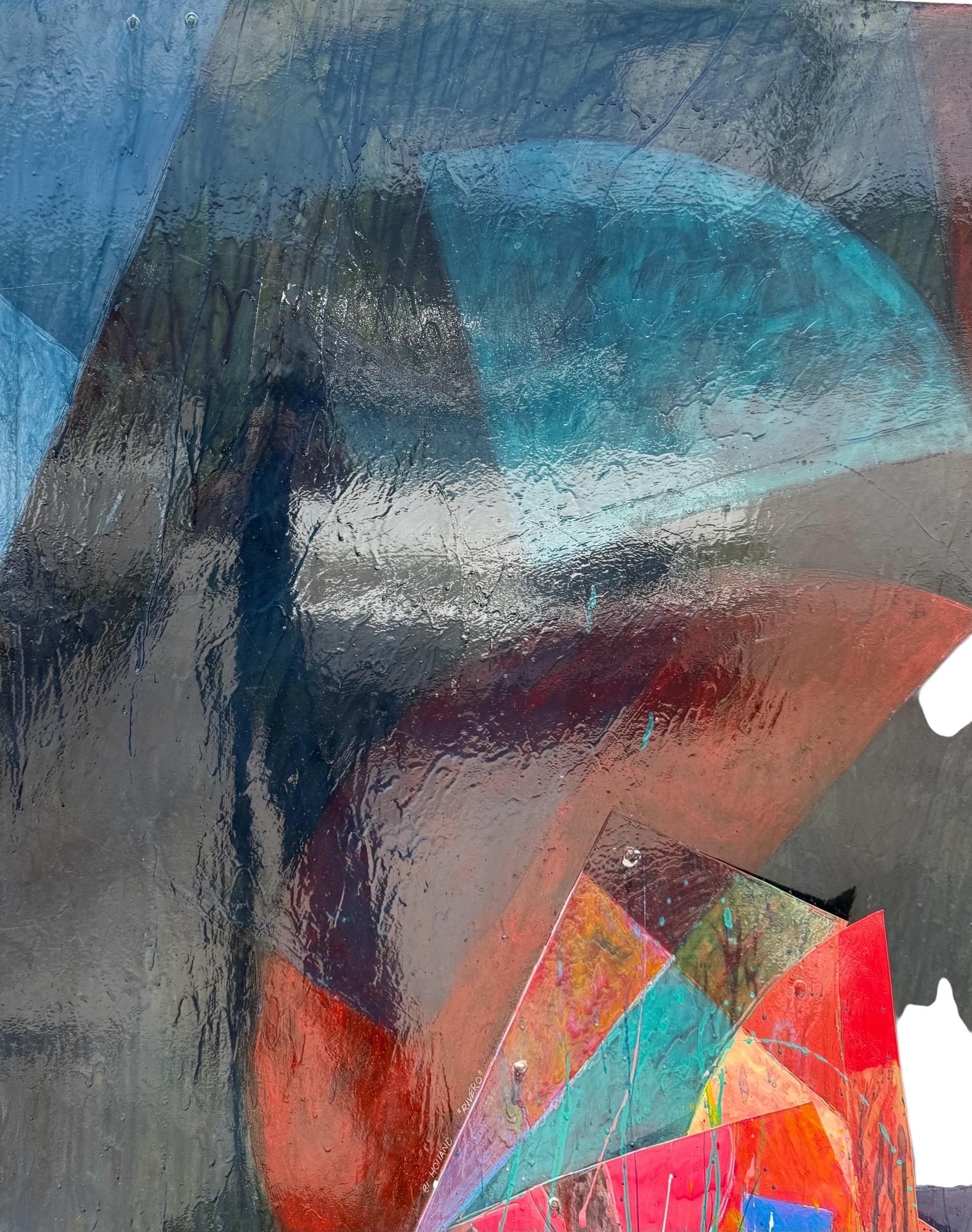 Very Large Constructed Abstract Mixed Media Painting Wall Sculpture Tom Holland in vendita 9